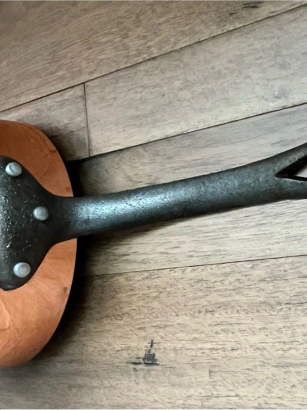 Vintage French Copper Saucepan with Iron Handle